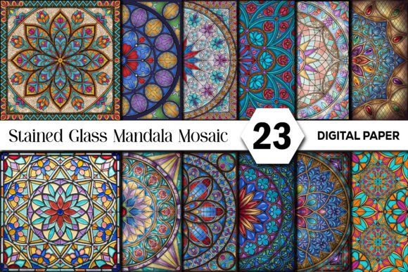 Download Stained Glass Mandala Mosaic Background - Background Collection