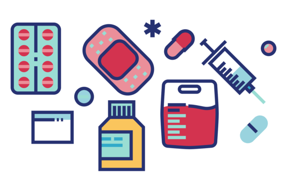 Download Treatment and Medical Supplies Icons. Co - Treatment Collection