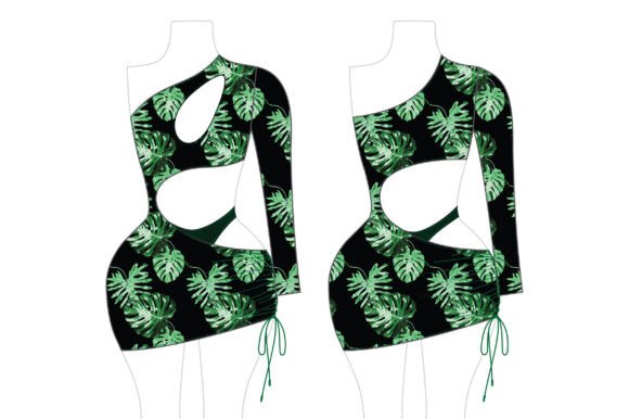 Download Romspattern™ Leaf Lush Dress - Lush Collection