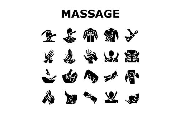 Download Massage Therapy Relaxation Icons Set - Premium Bundle