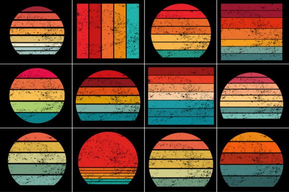 Download Retro Vintage Sunset Grunge Background - Background Collection