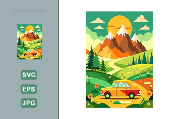 Download Auto Vector Landscape Background - Background Collection