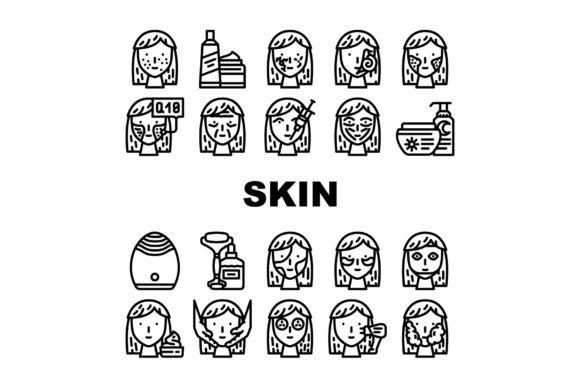 Download Facial Skin Care and Treatment Icons Set - Treatment Collection
