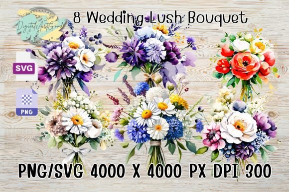 Download Wedding Lush Bouquet Flowers Watercolor - Lush Collection