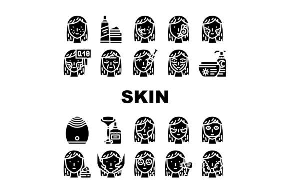 Download Facial Skin Care and Treatment Icons Set - Treatment Collection