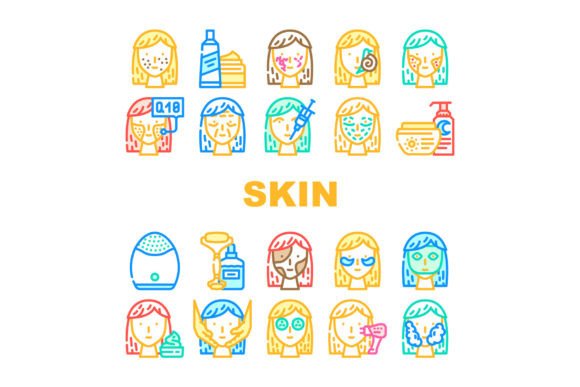 Download Facial Skin Care and Treatment Icons Set - Treatment Collection